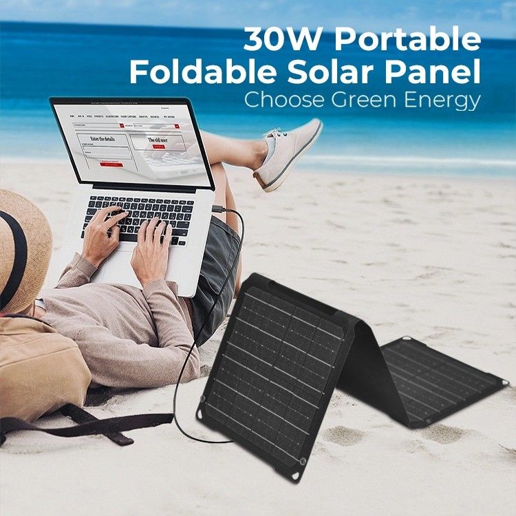 30W 12V Katlanabilir Güneş Paneli Taşınabilir Cep Telefon Şarjı için Temel Aracınız