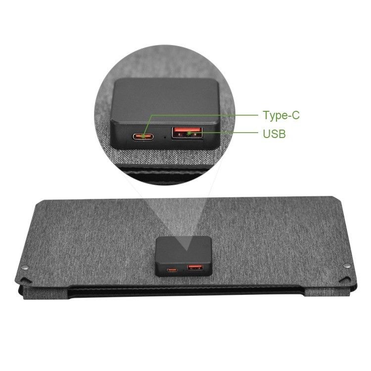 En Yeni Güneş Gücü Hücresi IP68 30W 12V Katlanabilir Güneş Paneli Diğer Uygulamalar için Mükemmel