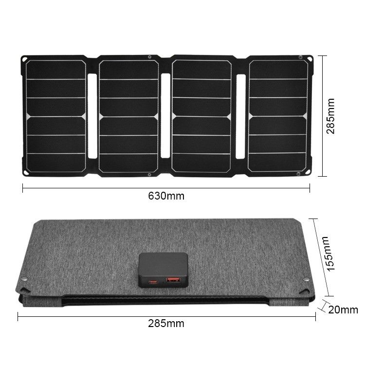 En Yeni Güneş Gücü Hücresi IP68 30W 12V Katlanabilir Güneş Paneli Diğer Uygulamalar için Mükemmel