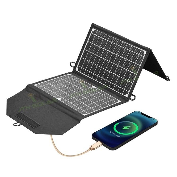 Özel Açık Hava Kampı ETFE 21W Katlanabilir Güneş Şarj Yüklenebilir USB Portlu Taşınabilir Güneş Panelleri