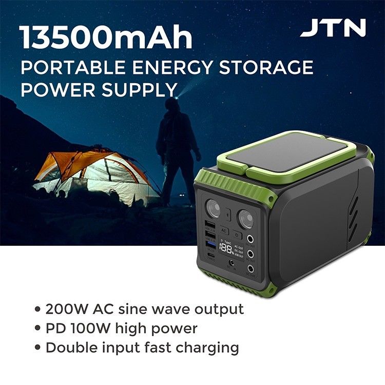 Açık Hava Kampı Güneş Paneli Güç İstasyonu Taşınabilir Jeneratör Lifepo4 Lityum 110V 200W