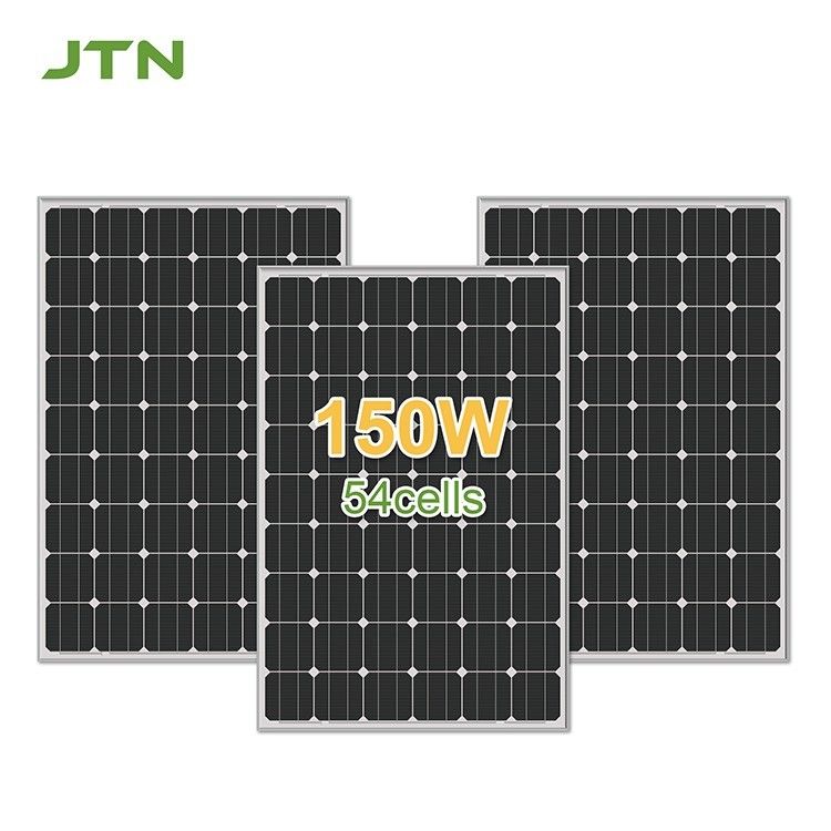18V 24V Siyah Mono Kristalin Güneş Hücresi İnce Film PV Panelleri 150W 160W 170W 180W