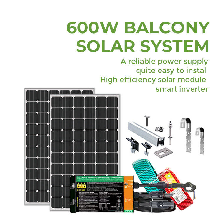 Çatı Monomo Balkon Güneş Sistemi 300W 375W 600W 800W Sorunsuz Kurulum