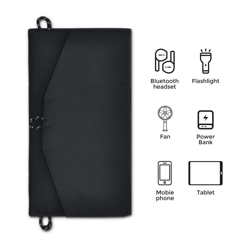 740g Sunpower ETFE 3 Kat 21w 20w Katlanabilir Güneş Paneli Telefon için Taşınabilir Katlanabilir Güneş Şarj Çantası