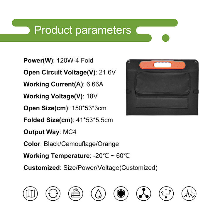 Karavan RV için 120w Güneş Paneli Kiti 156.75mmx156.75mm Hücre Boyutu Şeffaf Panneau PV